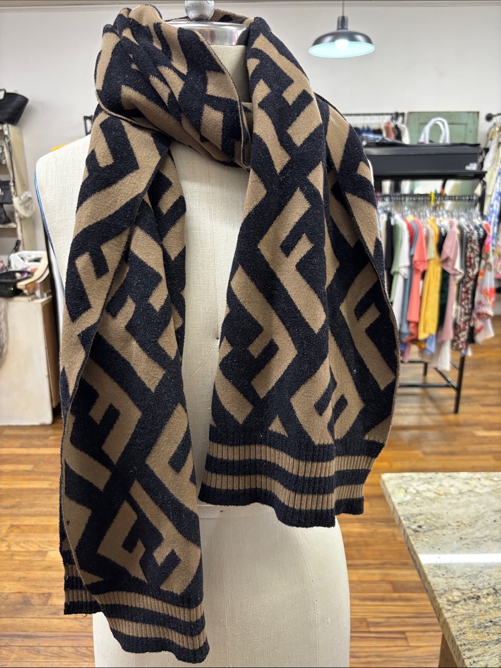Fendi wool blend Knit Scarf
